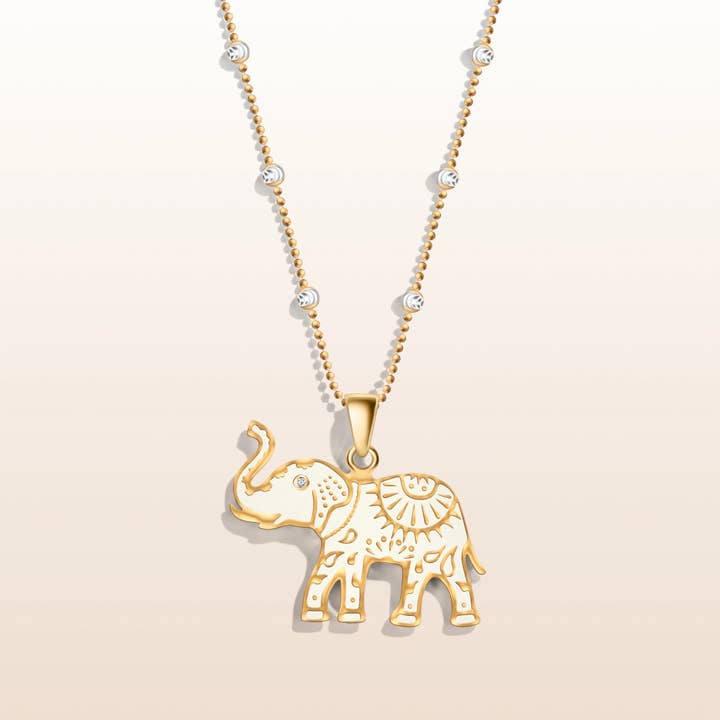 Infinite Wisdom — Collar con colgante de elefante para venta al por mayor de Karma And Luck