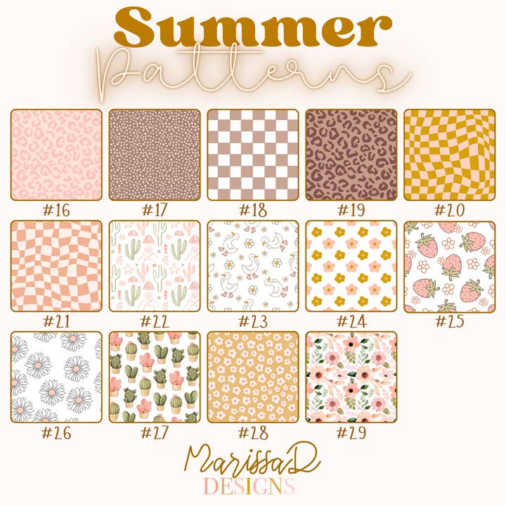 MarissaDDesigns - Wholesale Car Coaster - Women's - Car Coasters – Set of 2 | Neutral Floral & Bow Prints Summer1