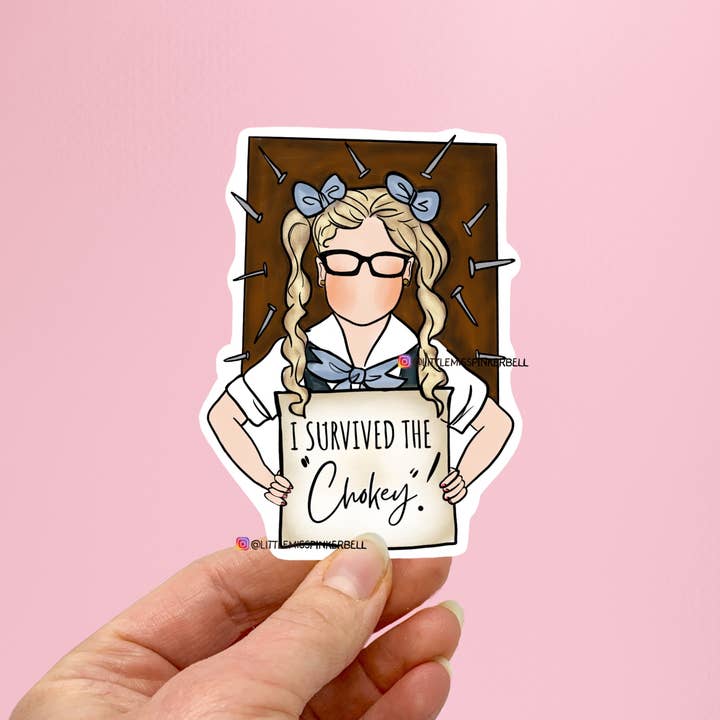 Little Miss PinkerBell - Wholesale Sticker - Musical Theatre Inspired Matilda Vinyl Sticker- The "Chokey"