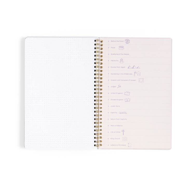 Church Notes Co. - Wholesale Notebook - Lilac Church Notes Bible Reference Notebook with Maps