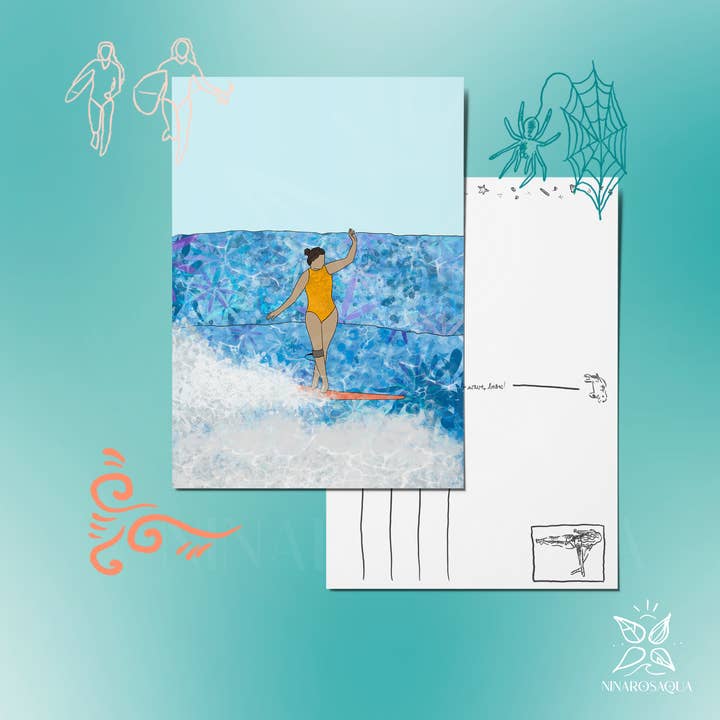 Postcard 'Cross Stepping' 5 cards on A6 size for wholesale by Ninarosaqua