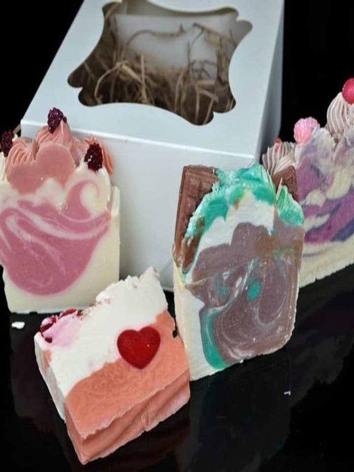 Pick and Mix Soap and Bath Bomb Gift Box 4 for £17 in a Gift Box including UK postage for wholesale by The Stuff I Love