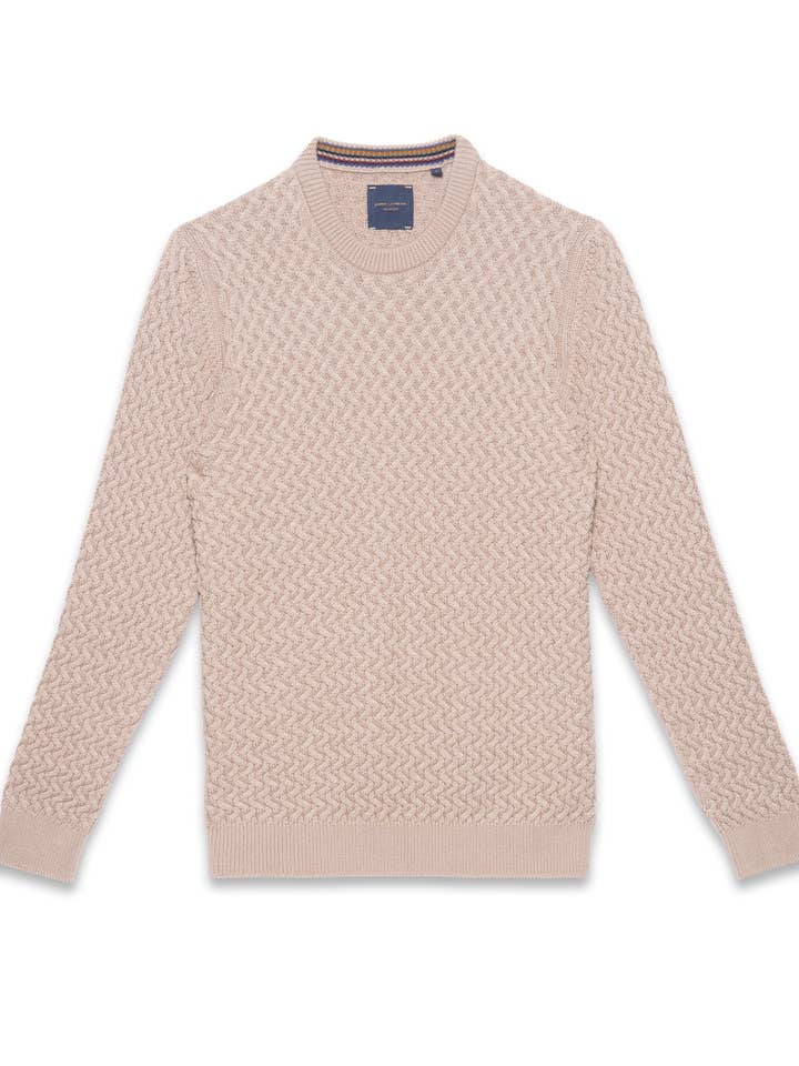 Korbgewebtes Top mit Rundhalsausschnitt für Herren für den Großhandel von GUIDE LONDON