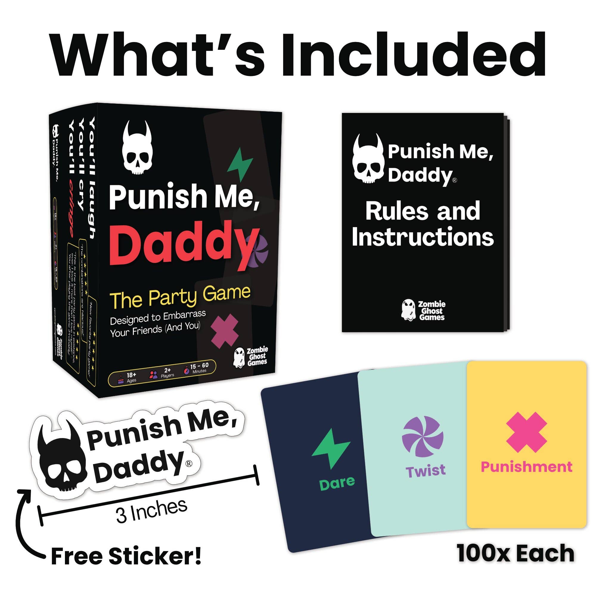Zombie Ghost Games - Wholesale Card Game - Punish Me, Daddy Party Game with Over 1,000,000 Combinations3