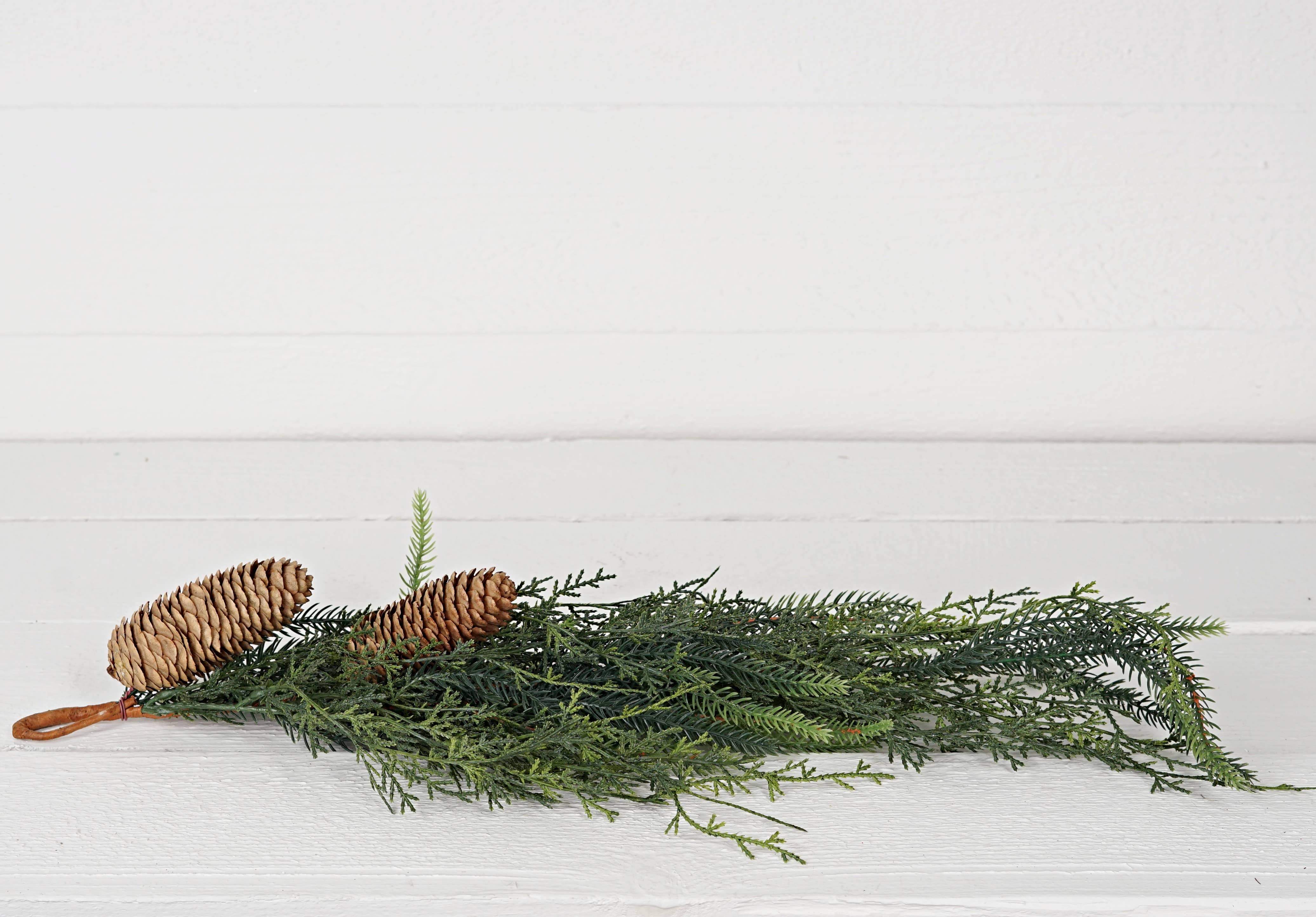 Impressive Enterprises, Inc. - Wholesale Christmas Decoration - 32317- 24inL Teardrop-Dripping mix spruce pine w. pinecones3