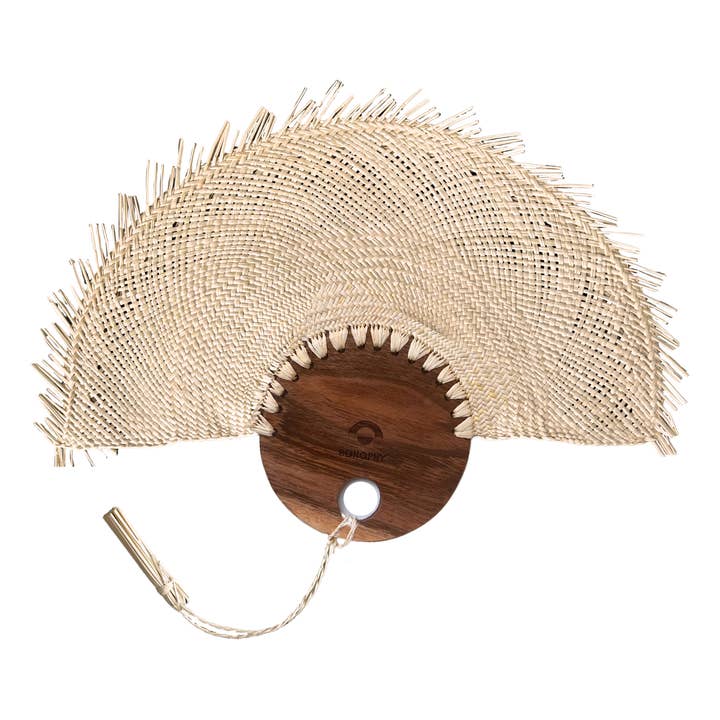 Aruba Straw Hand Fan for wholesale by BOHOPHY