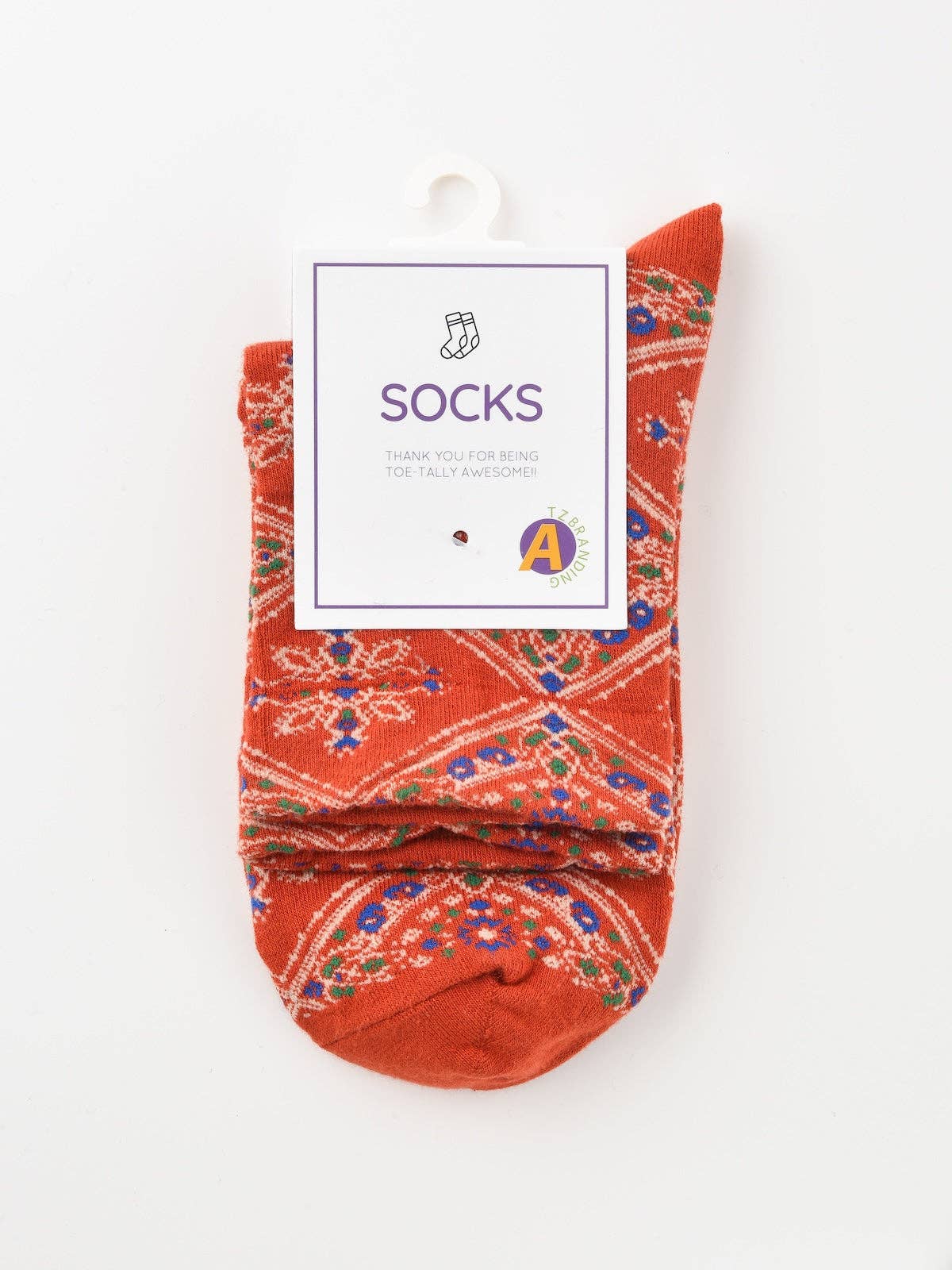 Funkyrel® Atzbranding Limited - Vendita all'ingrosso Calzini - Donna - Rufia - Calzini retrò a metà polpaccio con motivi floreali a rombi1