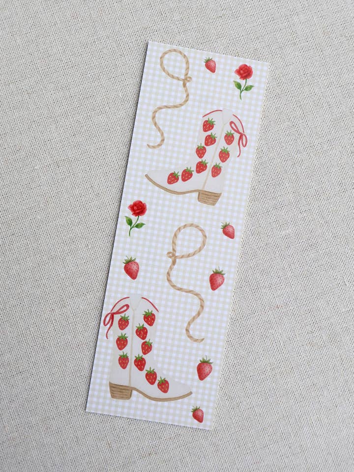 Western Strawberries Bookmark for wholesale by Books With Jess