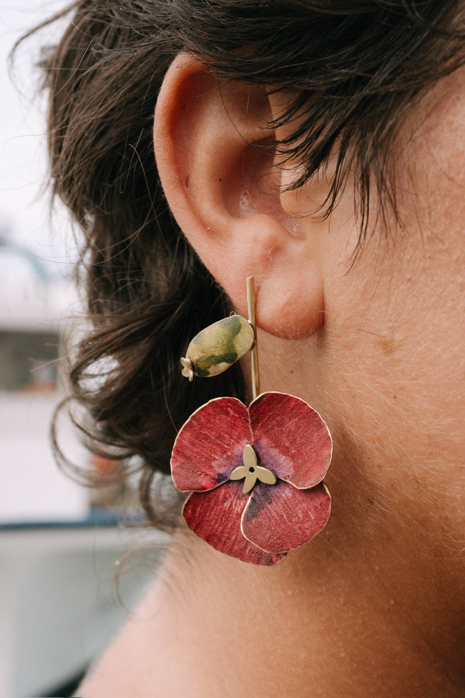 Maria rosua - Wholesale Dangle Earrings - Garden Poppy Earrings1