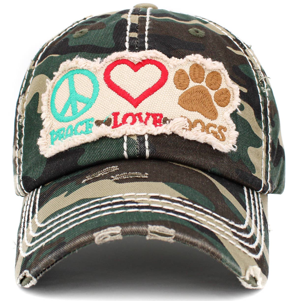 KBETHOS - Wholesale Hat Accessory - Women's - Peace Love Dogs Vintage Ballcap3