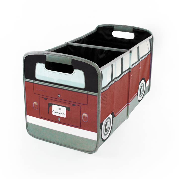 VW Collection by BRISA - Vente Bacs de rangement - Boîte de rangement pliable pour bus VW T1 - RD/BK