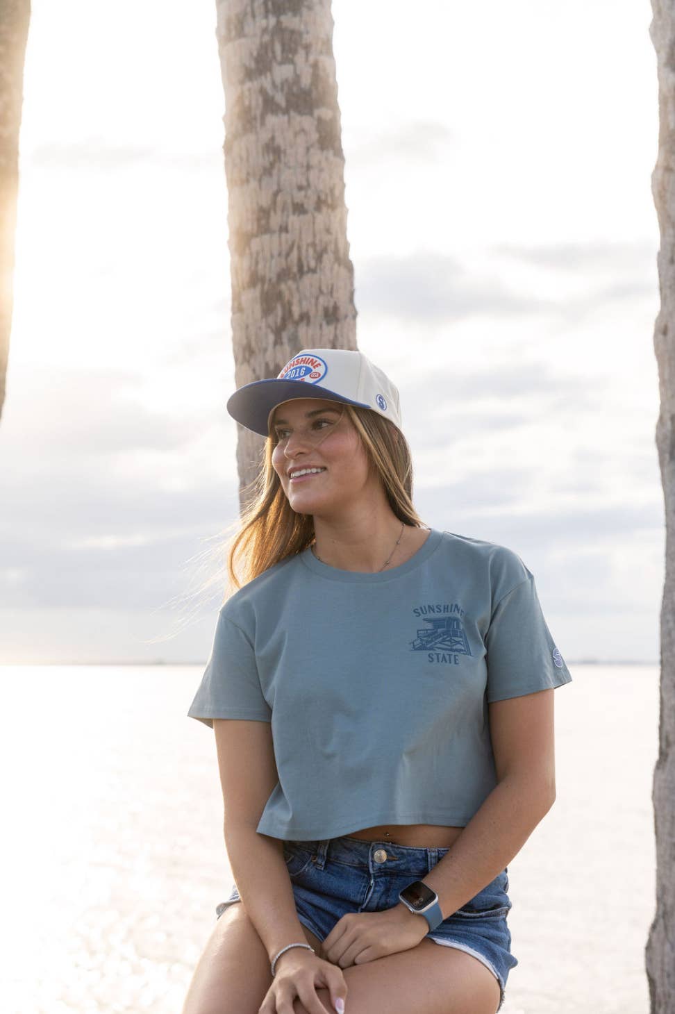 Sunshine State Goods - Wholesale Screen Printed T-Shirt - Women's - Sunshine State Lifeguard Stand Crop Tee