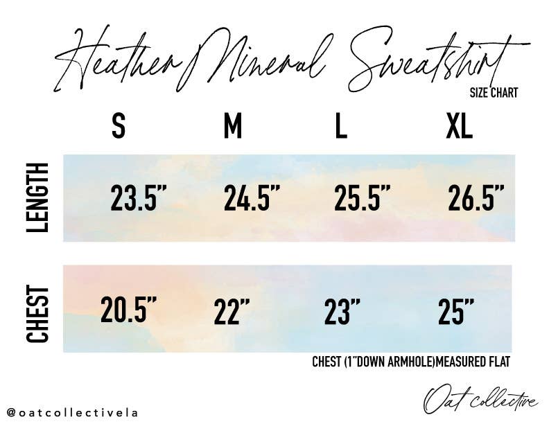 OAT COLLECTIVE - Wholesale Sweatshirt - Women's - HEATHER MINERAL BASIC Graphic Sweatshirt2