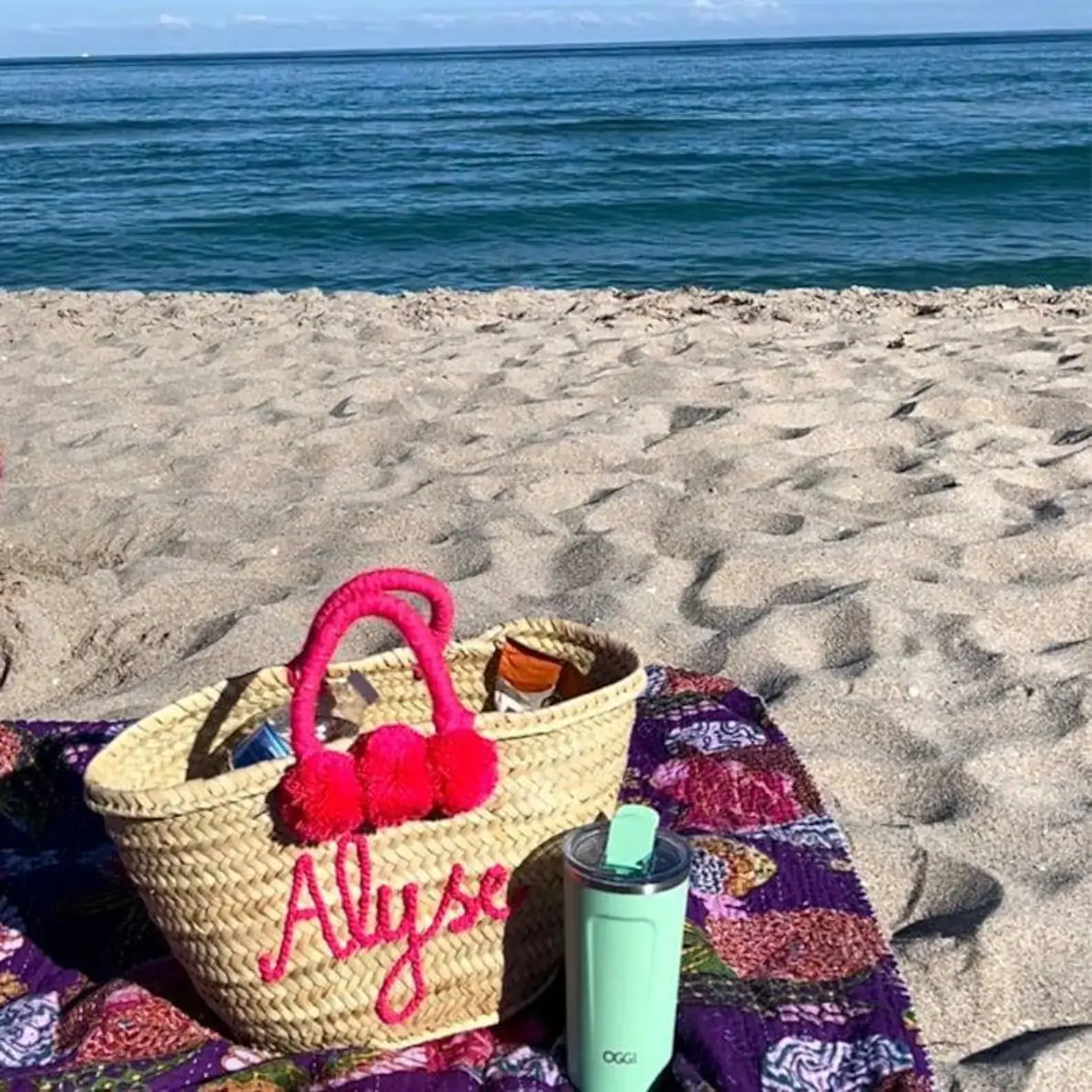 DarKech – wholesale Strandväska – Personlig halmväska med monogram och tofsar6