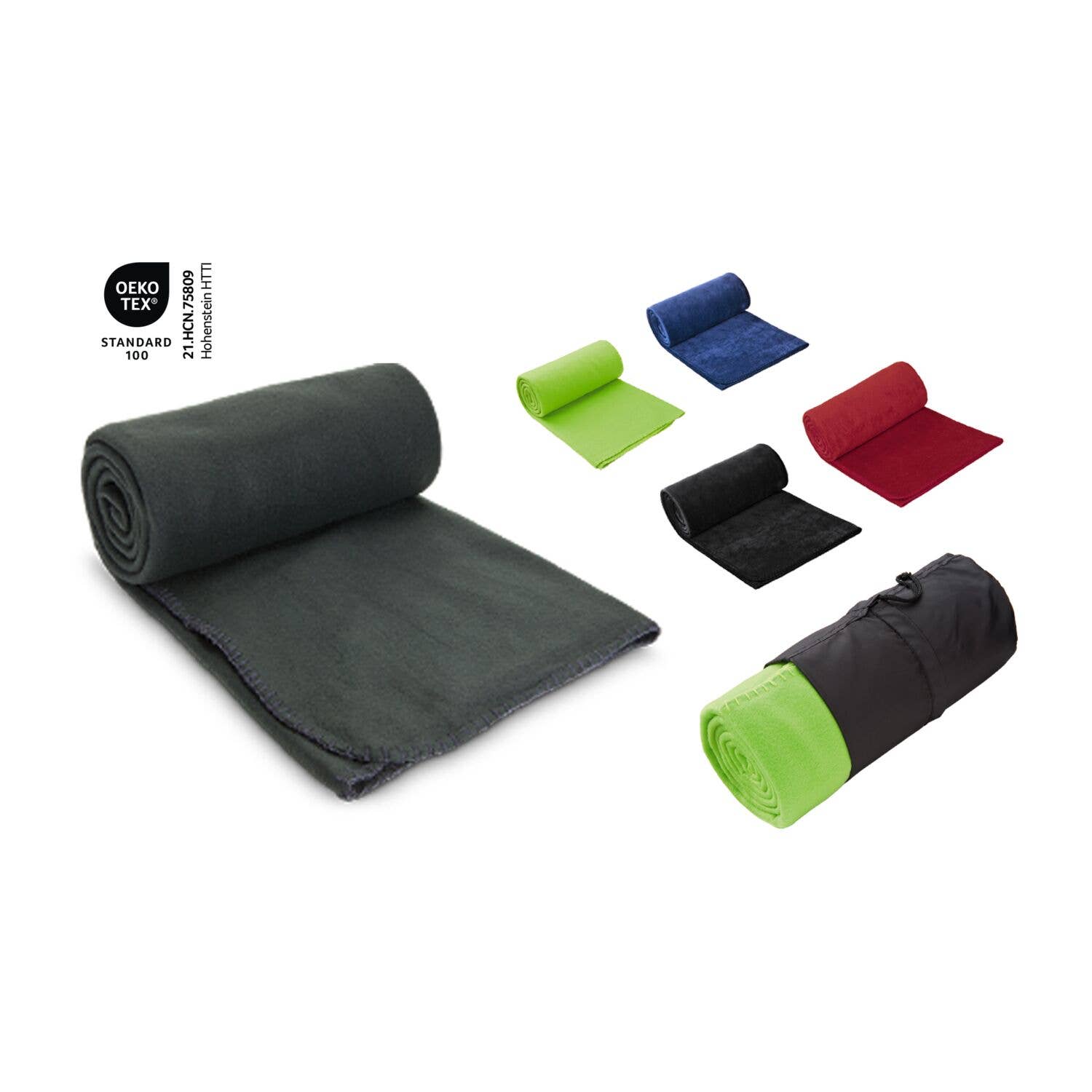 ROEMER WELLNESS - Wholesale Quilt - Fleece Blanket Basic anthracite – 120 x 150 cm, 180 g/m²3