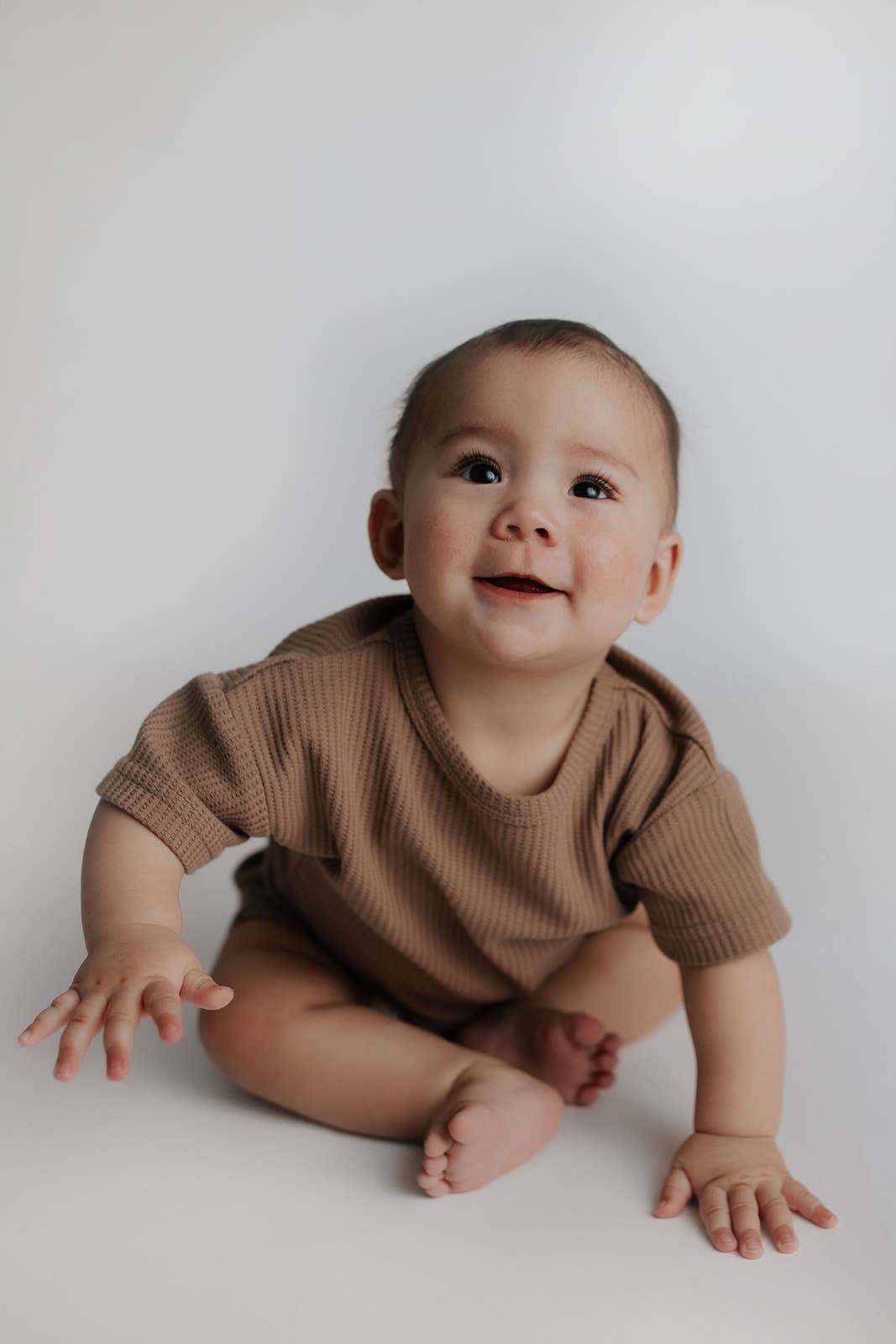 Three Little Tots - Wholesale Top & Short Set - Kids - Cocoa Sands Neutral Summer Waffle Toddler Top & Bottom Set14