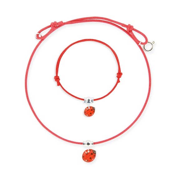 Ladybug Lace Set for wholesale by Ribambelle Bijoux Enfants
