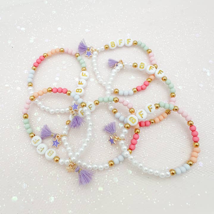 BFF Friendship Bracelet with Purple Tassel and Star Charm for wholesale by Peach Tree & Co.