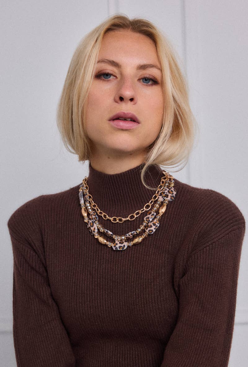 Braun Modeschmuckkette 2WY06 für den Großhandel auf Faire2