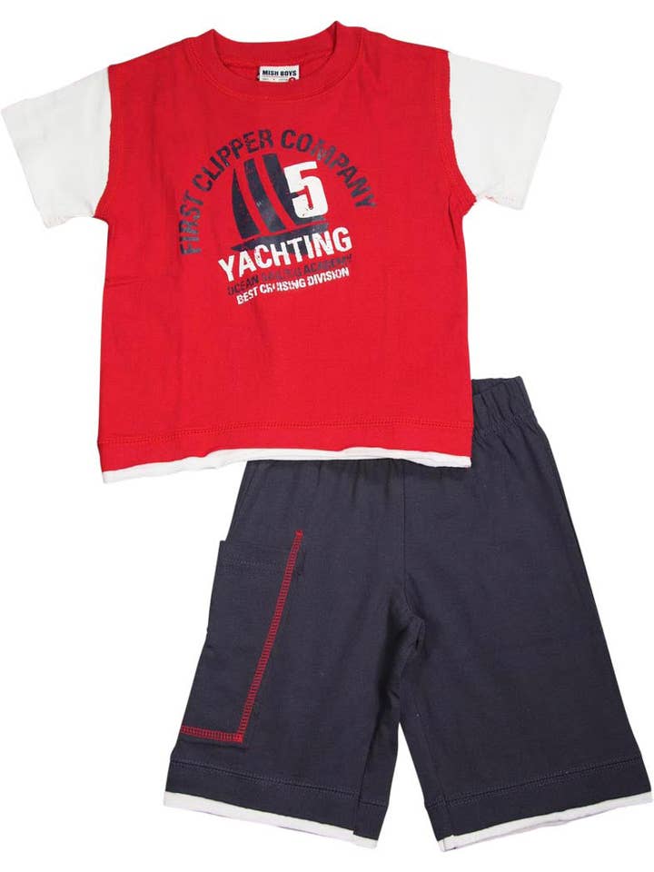 Eastern Off Price - Wholesale Top & Short Set - Kids - Mish Mish Baby Boy Infant Cotton Knit Short Sleeve Short Set8