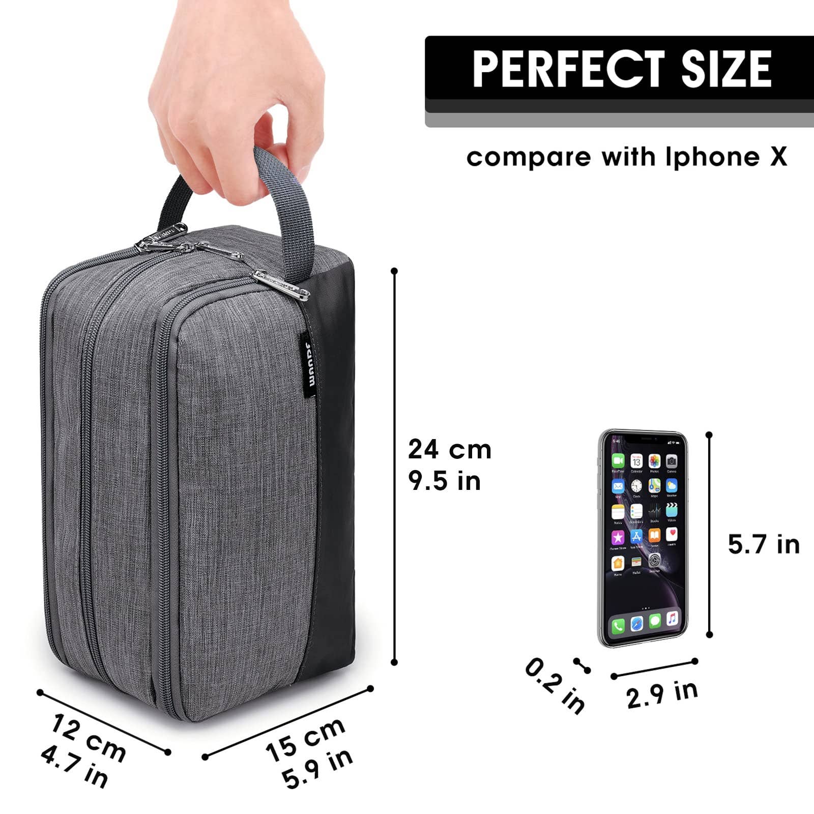 wandf - Wholesale Toiletry Bag - Unisex - Toiletry Bag Hanging Dopp Kit Water Resistant Shaving Bag1