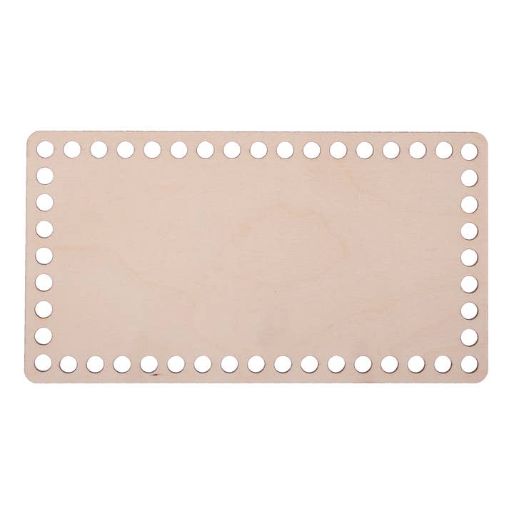 YourHobbyTools - Wholesale Knitting/Crochet Supplies - RECTANGLE MIDDLE wooden crochet basket bases with 8mm holes.1