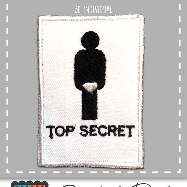 hvid Top Secret Se x Penis/Vagina Jern-On Patch for engroshandel på Faire1