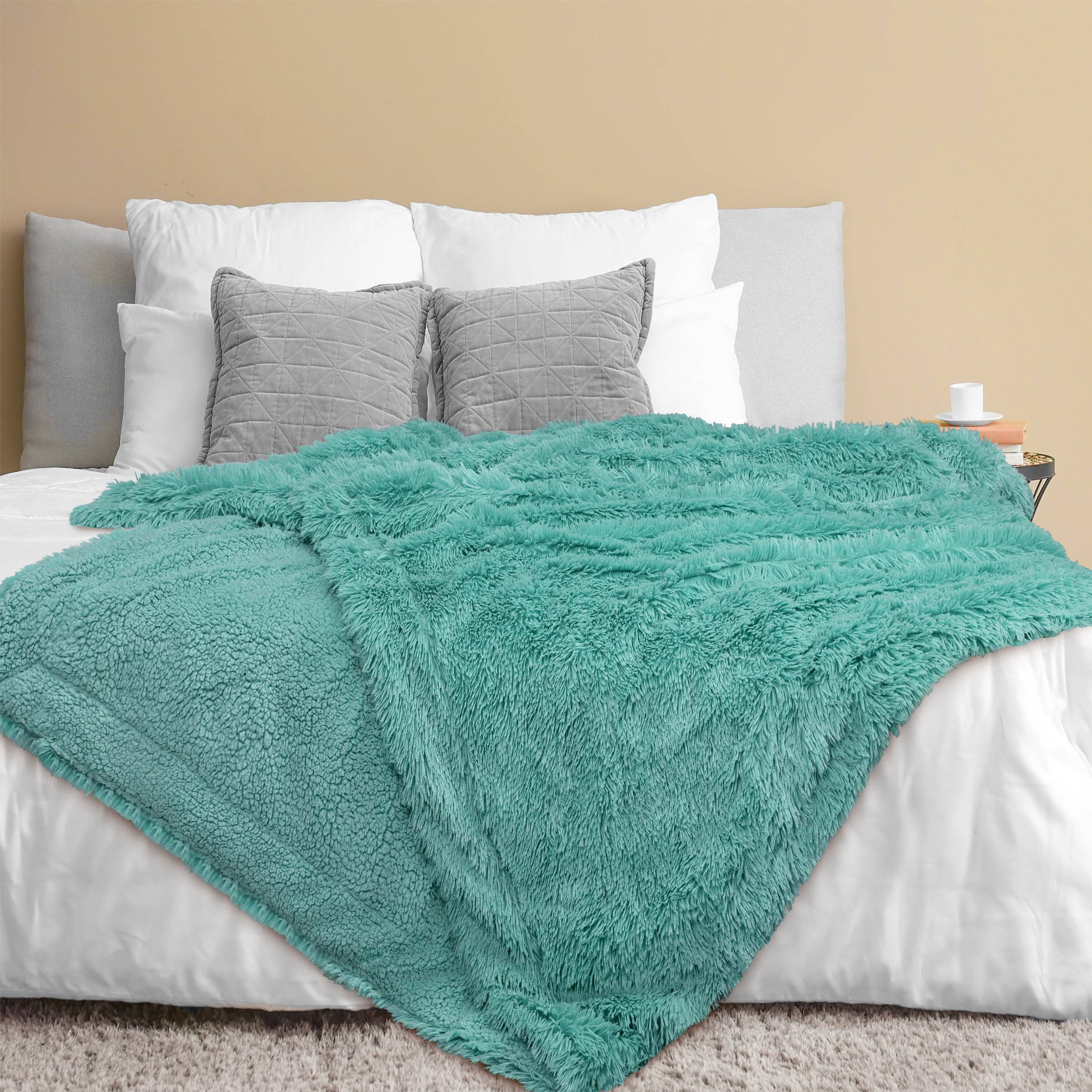 Pavilia - Wholesale Decoratiedeken - Pluche Sherpa Plaid van Imitatiebont61