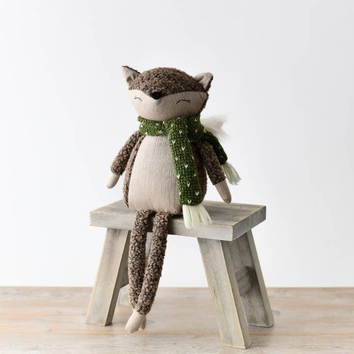 Gainsborough Giftware x Portland Living – wholesale Decorative tabletop object – Fabric Sitting Fox, 42cm0