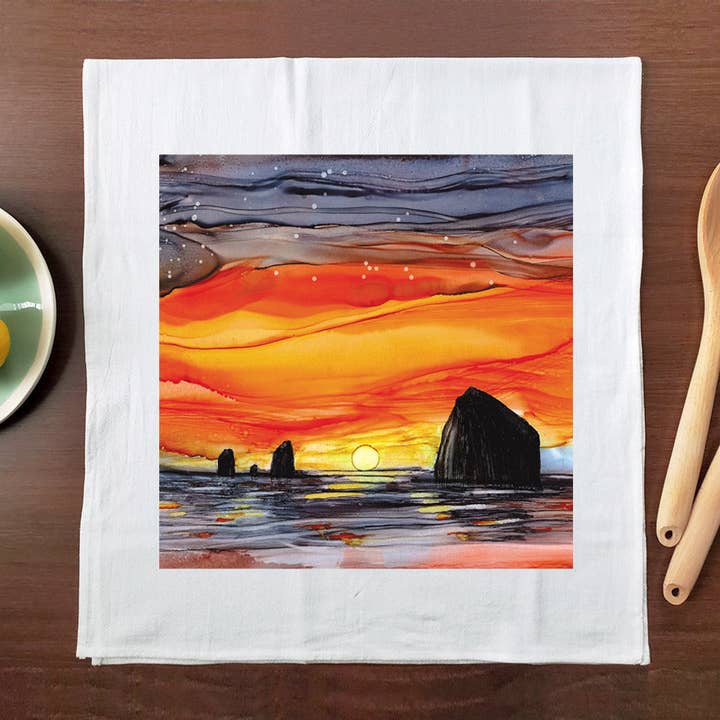 Pano de Cozinha Haystack Rock por atacado de Allport Editions
