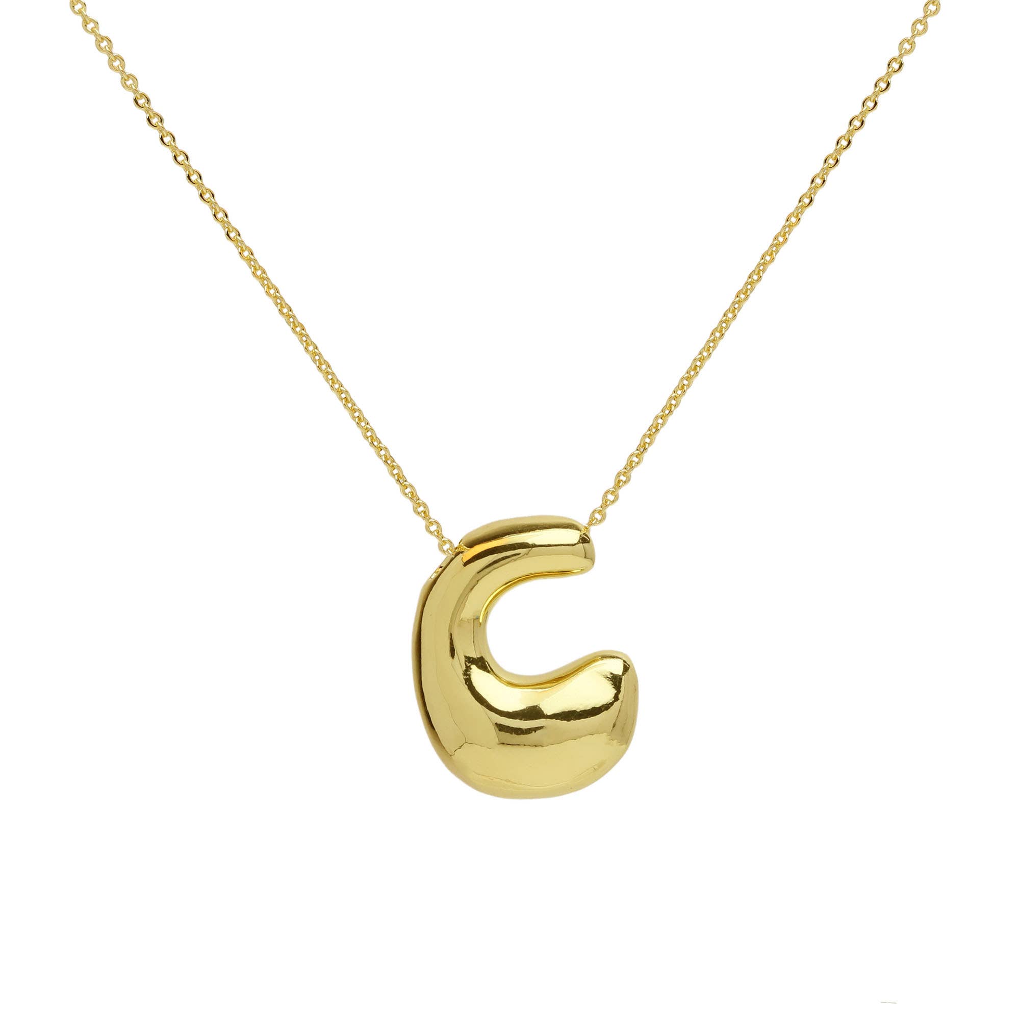 Savvy Bling – wholesale Pendant/charm necklace – Initial Waterdrop 18K Gold Necklace36