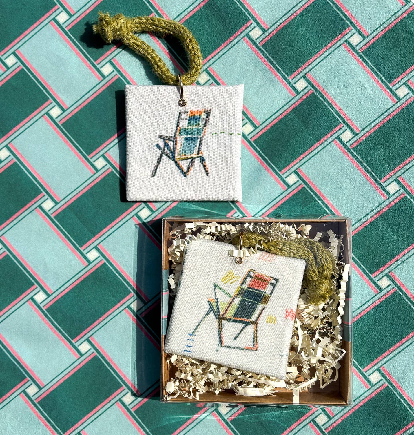 Kristin Cronic Studio - Wholesale Ornament - Sand "Happy Place" Ornament | Handmade 5