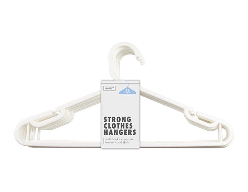 LMT-UK - Wholesale Clothes hangers - Strong Clothes Hangers 10pk - 50562838710613