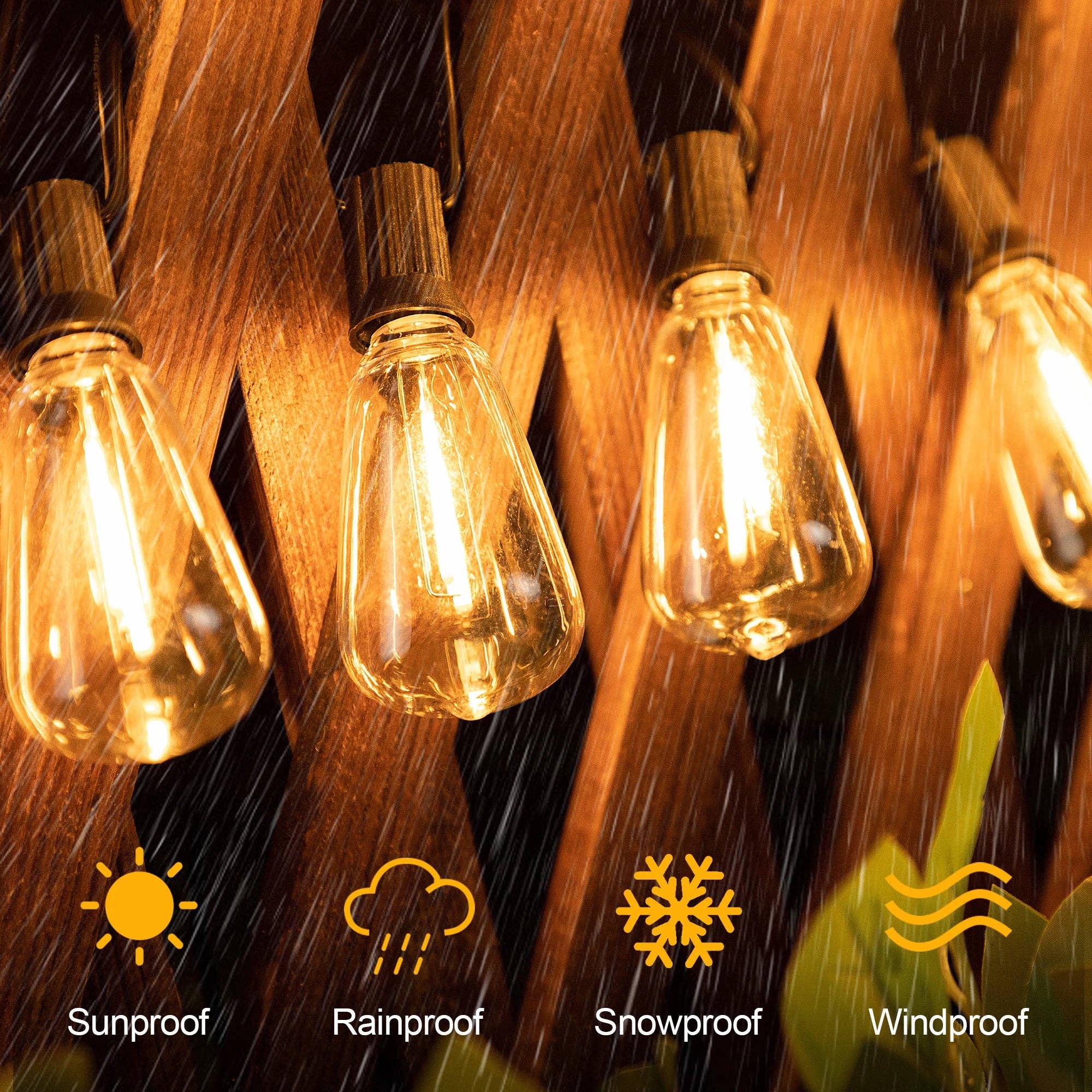 BRECK + FOX - Vendita all'ingrosso Fili di luci - Luci a stringa infrangibili da esterno6