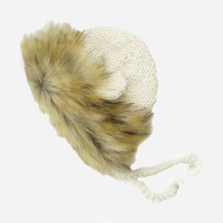 Lion Bonnet, crema | Cappello regalo per neonati e bambini per la vendita all'ingrosso da parte di The Blueberry Hill