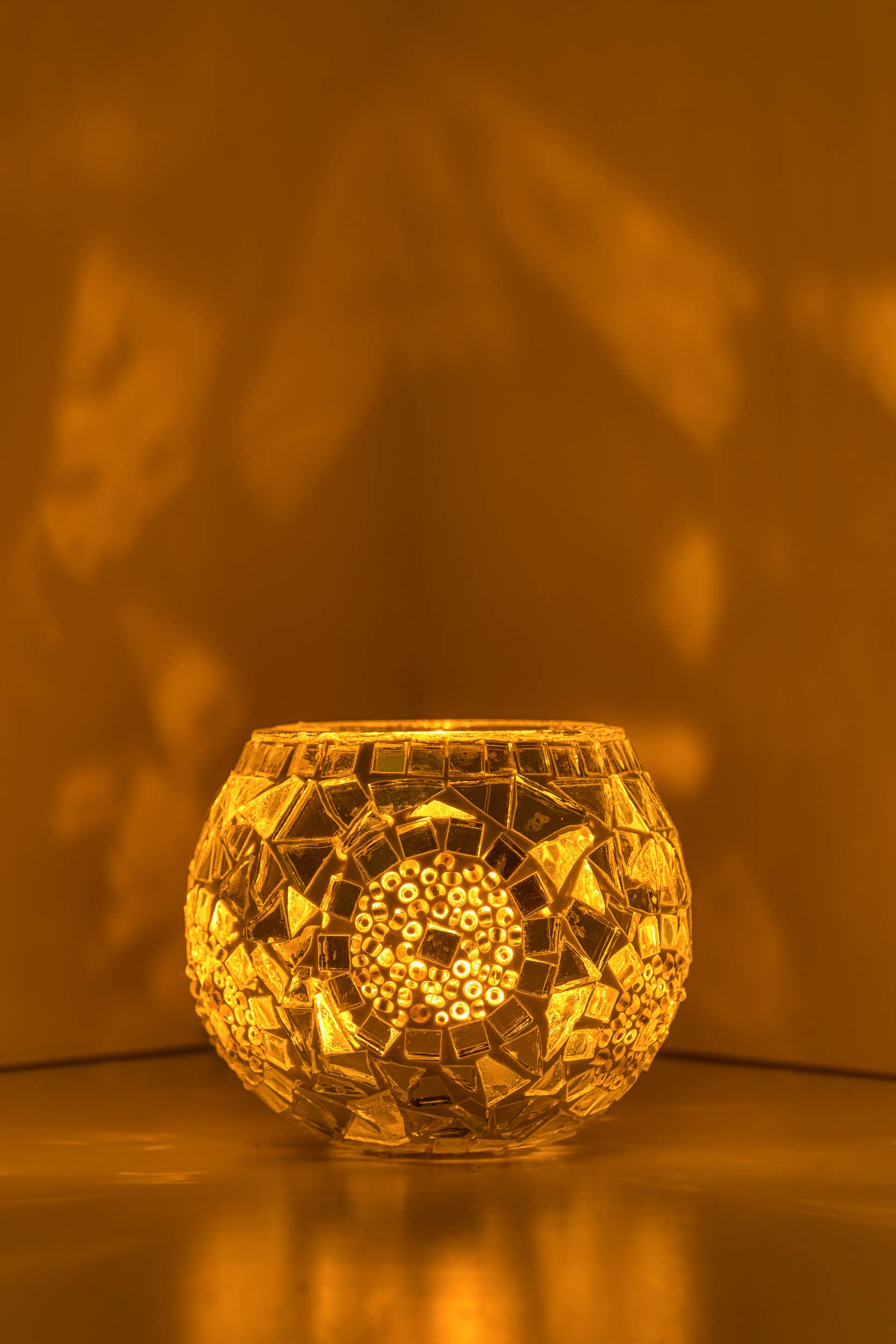 KAFTHAN - Wholesale Candle Holder - Large Mosaic Glass Candle Holders | Christmas Holiday Decor21