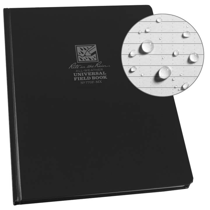 Rite in the Rain 8.75"x 11.25" Black Hardcover Notebook for wholesale by Rite in the Rain