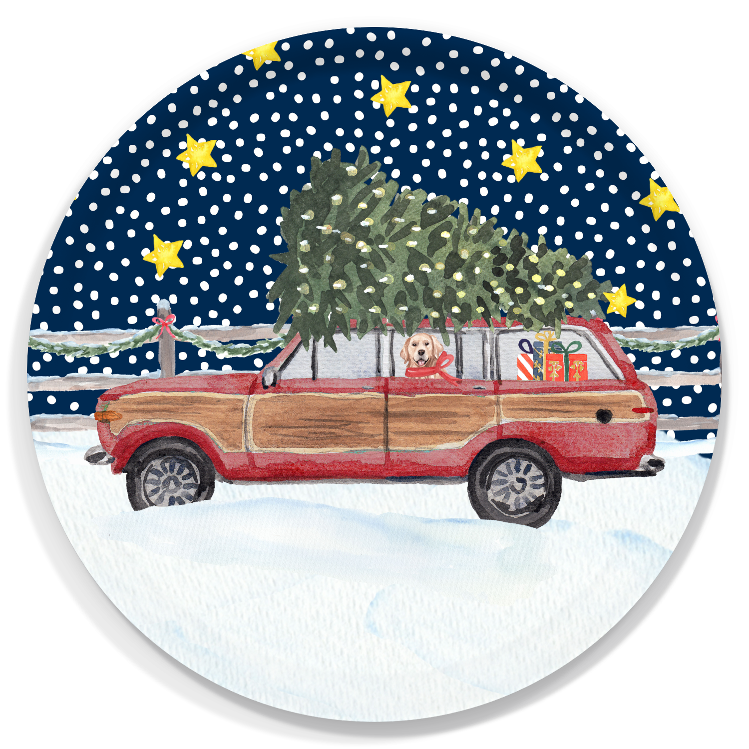 The Muddy Dog - Wholesale Serving Tray - Christmas Delivery Birchwood Serving Tray: Three Sizes 1