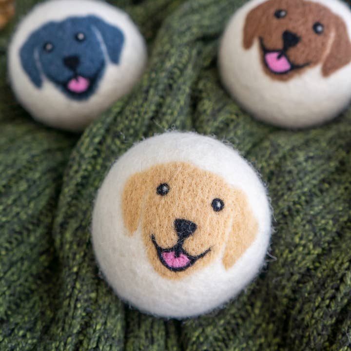 Friendsheep - Wholesale Dryer Balls - Happy Dogs Eco Wool Dryer Balls - Mix of 3 colors