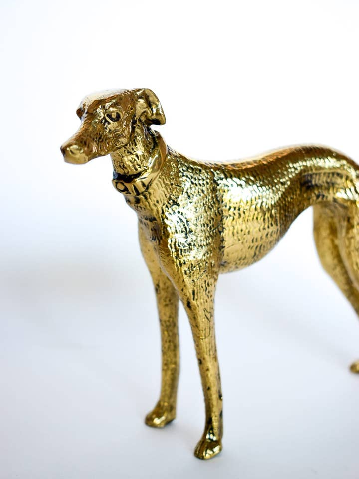 Solid Brass DOG Sculpture Hand-Carved Luxury Gift for wholesale by PIETRA DI CASA
