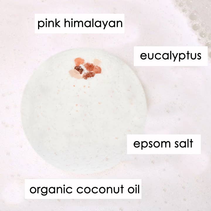 Pure Drop - Wholesale Bath Bomb/Fizz - Eucalyptus Mint & Himalayan Salt Large Bath Bomb - 8oz