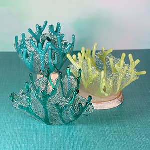 Living in Glass Houses - Wholesale Candle Holder - Coral Tealight Candle Holder