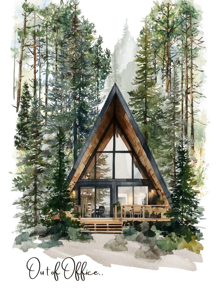 Sustainable postcard Out of Office for wholesale by Mookstories