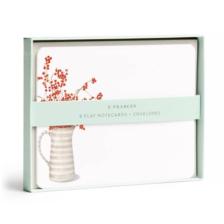 Autumn Berry Pitcher Flat Note Set for wholesale by E. Frances Paper