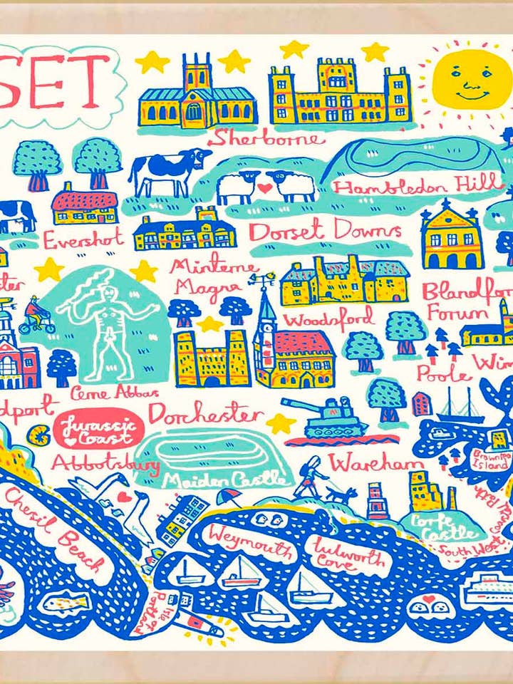 Dorset - Tarjetas y imanes ecológicos para venta al por mayor de THE WOODEN POSTCARD COMPANY