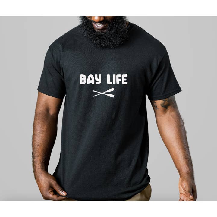 Camiseta Negra Bay Life, Camiseta Unisex Muskoka Canadá, Camiseta de Camping para venta al por mayor de Hunter Kouture