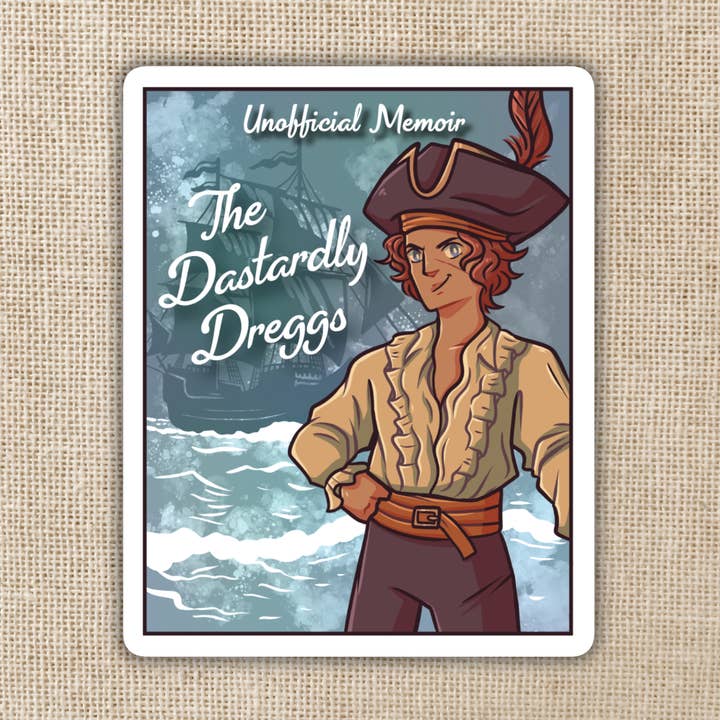 The Dasterdly Dreggs Sticker | Tomes & Tea for wholesale by Kingdom of Threads
