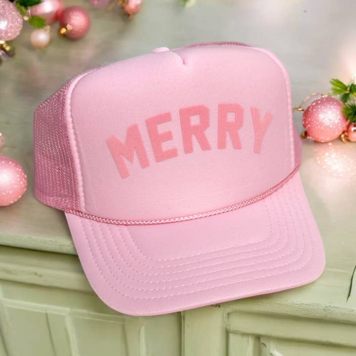 MERRY (tone on tone) - Light Pink Trucker for wholesale by Littlebrightbird