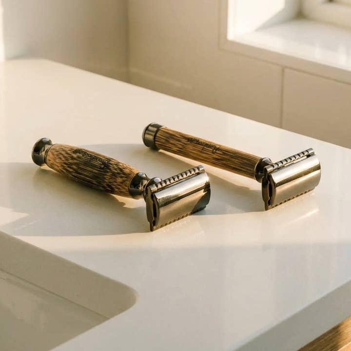 Bamboo Stainless Steel Safety Razor | Faire Market for wholesale by Bamboo Switch