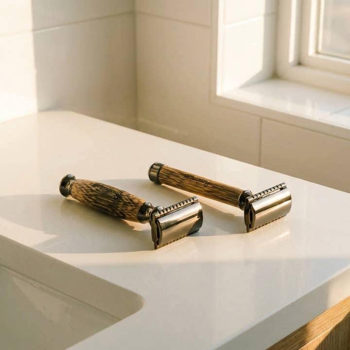 Bamboo Stainless Steel Safety Razor | Faire Market for wholesale by Bamboo Switch